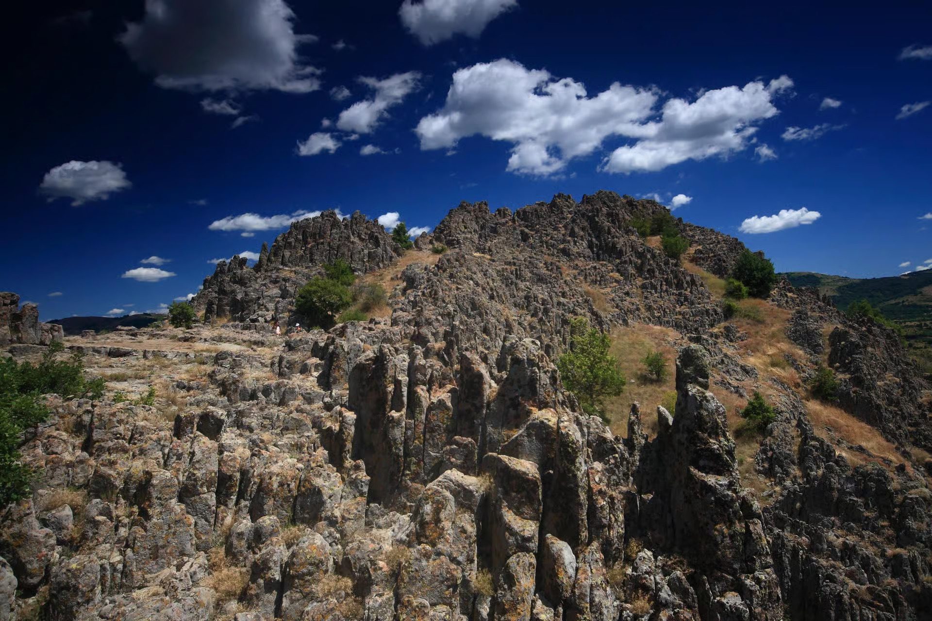 The volcanic rock formations of Tatichev Kamen at Kokino